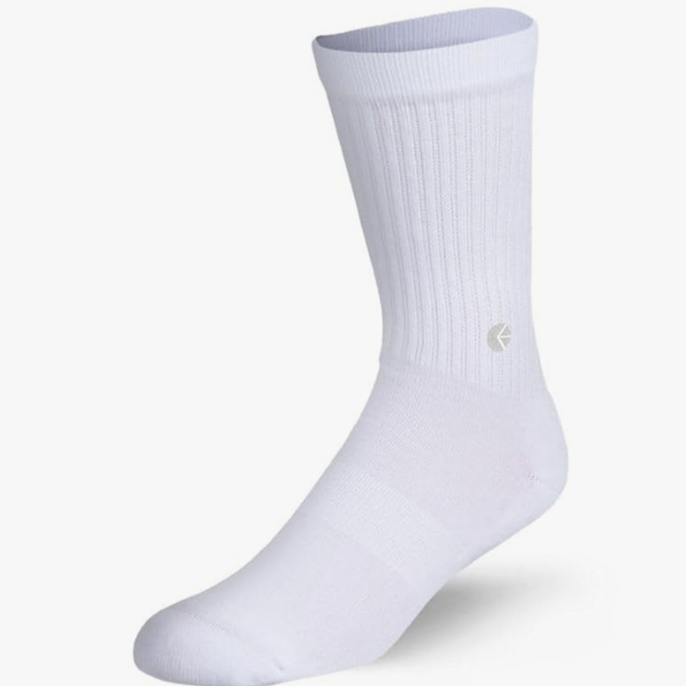 NWT Men's ethika Classic White Crew Socks With Sliver Logo